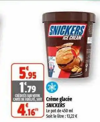 CrÚme glacée snickers