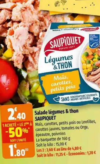 Coccimarket Salade légumes & thon saupiquet offre