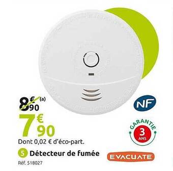 Mr Bricolage Détecteur de fumée evacuate offre