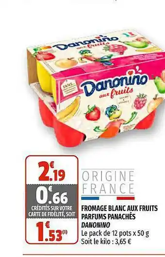 Coccimarket Fromage Blanc Aux Fruits Parfums Panachés Danonino offre