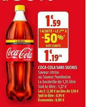 Coccinelle Express Coca-cola Sans Sucres offre