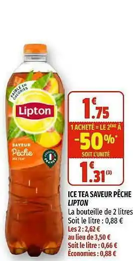 Coccinelle Express Ice Tea Saveur Pêche Lipton offre