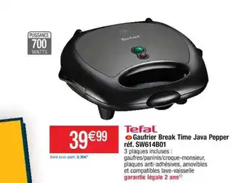 Gaufrier Break Time Java Pepper Tefal