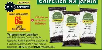 Bricorama Terreau universel organique algoflash offre