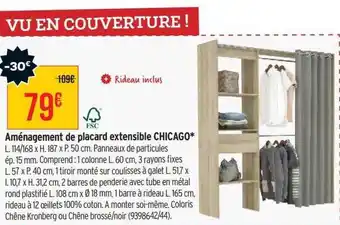Bricorama Aménagement de placard extensible chicago offre