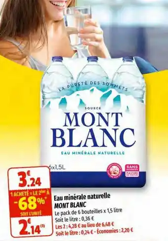 Coccinelle Supermarché Eau minérale naturelle mont blanc offre