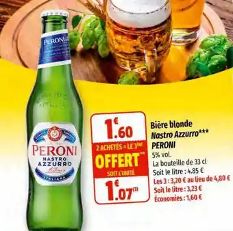 Coccinelle Supermarché Bière blonde nastro azzurro*** peroni offre