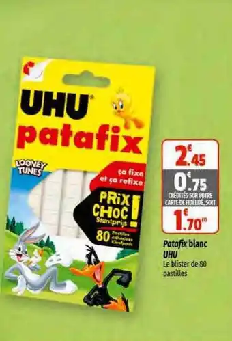 Coccinelle Supermarché Patafix blanc uhu offre