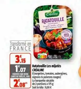 Ratatouille les mijotés créaline