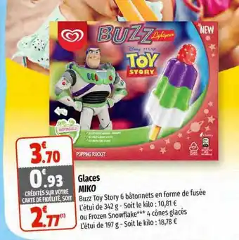 Coccinelle Supermarché Glaces miko offre