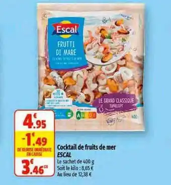 Cocktail de fruits de mer escal