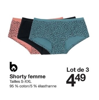 Zeeman Shorty femme offre