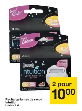 INTUITION recharge lames de rasoir