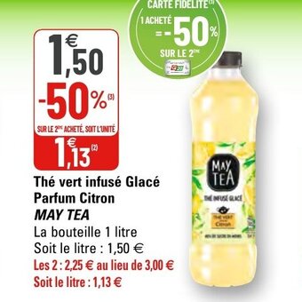 G20 Thé vert infusé glacé parfum citron may tea offre