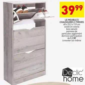 Stokomani Declic'home le meuble à chaussures 3 tiroirs offre