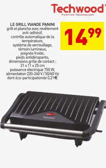 Stokomani Techwood le grill viande panini offre