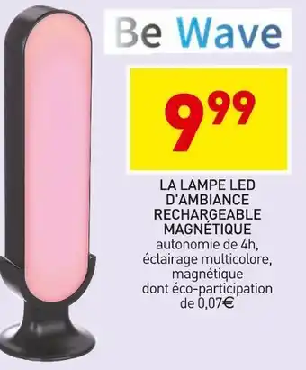 Stokomani Be wave la lampe led d'ambiance rechargeable magnétique offre