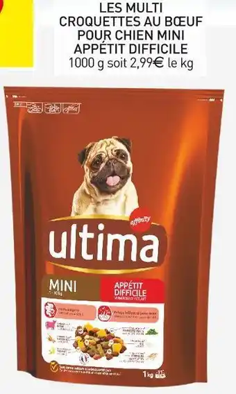 Ultima les multi croquettes au bĆuf pour chien mini appĂ©tit difficile