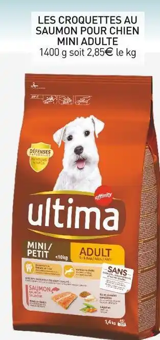 Ultima les croquettes au saumon pour chien mini adulte