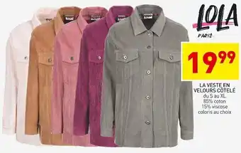 Stokomani Lola paris la veste en velours côtelé offre