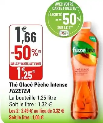 G20 Thé glacé pêche intense fuzetea offre