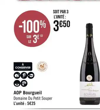 Géant Casino Domaine du petit souper aop bourgueil offre
