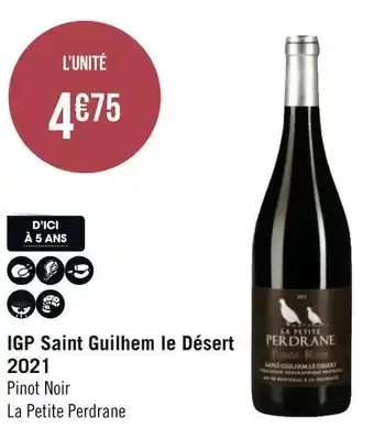 Géant Casino La petite perdrane igp saint guilhem le désert 2021 offre