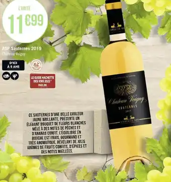 Géant Casino Château voigny aop sauternes 2019 offre