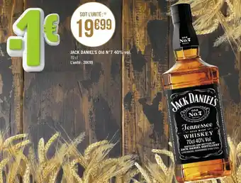 Géant Casino Jack daniel’s jack daniel’s old n°7 40% vol. offre