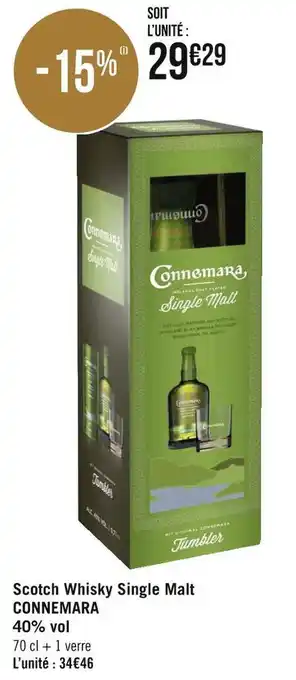 Géant Casino Connemara scotch whisky single malt 40% vol offre