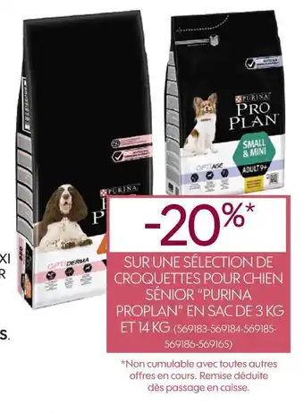 Truffaut Purina proplan bon plan sur une sélection de croquettes pour chien sénior “purina proplan” en sac de 3 et 14 kg offre