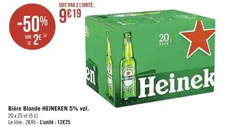 Casino Supermarchés HEINEKEN bière blonde heineken 5% vol. offre