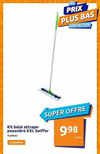 Action Kit balai attrape-poussière xxl swiffer offre