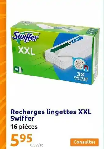 Action Recharges lingettes xxl swiffer offre