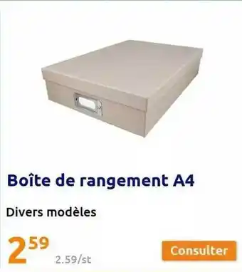 Action Boîte de rangement a4 offre