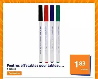 Action Feutres effaçables pour tableau offre