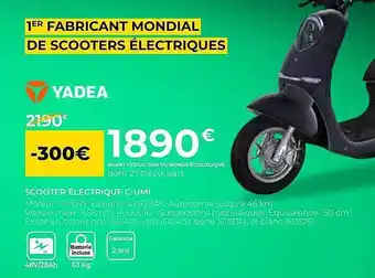 Feu Vert Scooter électrique c-umi yadea offre