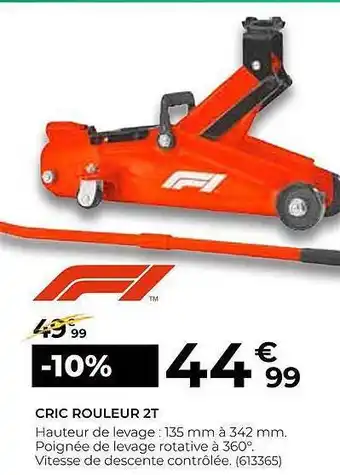 Feu Vert Cric rouleur 2t offre
