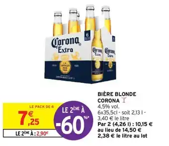 Intermarché CORONA bière blonde offre