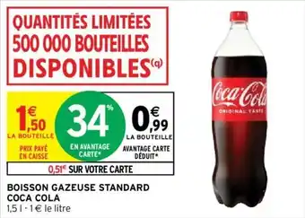 Intermarché COCA COLA boisson gazeuse standard 1,5 l offre