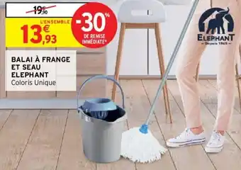 Intermarché Balai à frange et seau elephant offre