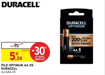 DURACELL pile optimum AA X5