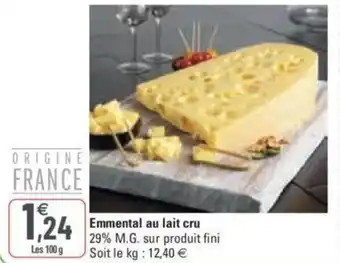 G20 Emmental au lait cru offre