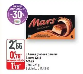 G20 MARS 6 barres glacées caramel beurre salé offre
