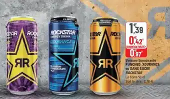 ROCKSTAR boisson energisante punched, xdurance ou sans sucre