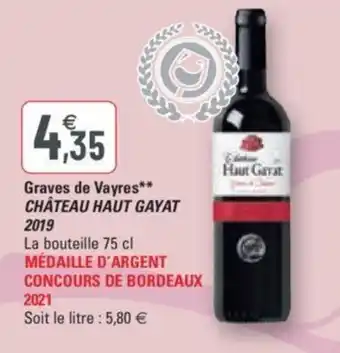 G20 CHÂTEAU HAUT GAYAT graves de vayres château haut gayat 2019 offre