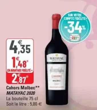 MATAYAC 2020 cahors malbec