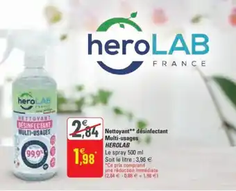 G20 HEROLAB nettoyant désinfectant multi-usages offre