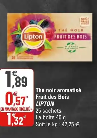 Thé noir aromatisé Fruit des Bois Lipton