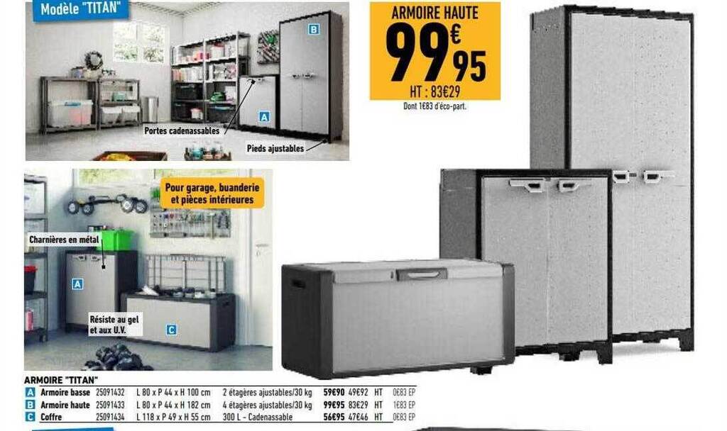 Promo Armoire chez Brico Cash